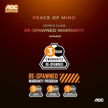 AOC 24G15N 24" Gaming Monitor, Full HD 1920x1080, 180Hz 1ms, 1x HDMI 2.0, 1x Display Port, Adaptive-Sync, 3-Sided Frameless, HDR Ready, Console Gaming Ready, 3-Year Zero-Bright-Dot