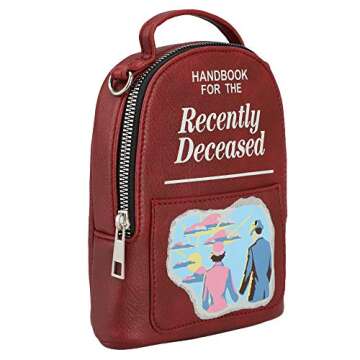 Beetlejuice Classic Movie Recently Deceased Book Mini Backpack One Size Fits Most Wristlet