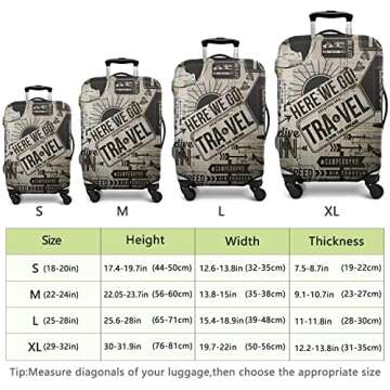Xidingyue Luggage Cover Washable Travel Suitcase Protector Spandex Luggage Cover Fit 25-28 Inch Luggage - - Here we go Travel