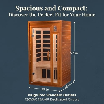 Dynamic Saunas Home Sauna with Infrared Lighting for up to 2 People, Barcelona