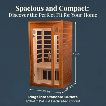 Dynamic Saunas Home Sauna with Infrared Lighting for up to 2 People, Barcelona