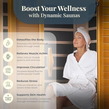 Dynamic Saunas Home Sauna with Infrared Lighting for up to 2 People, Barcelona
