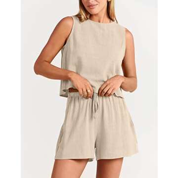Stylish Buenoble Summer Linen 2 Piece Sets for Women