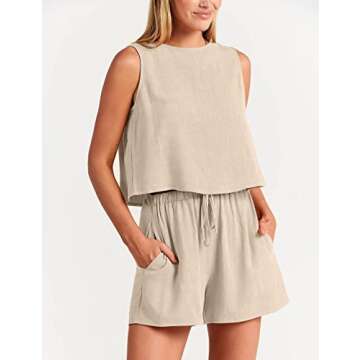 Stylish Buenoble Summer Linen 2 Piece Sets for Women
