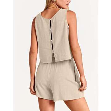 Stylish Buenoble Summer Linen 2 Piece Sets for Women