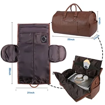 Waterproof Convertible Garment Duffel Bag with Shoe Compartment