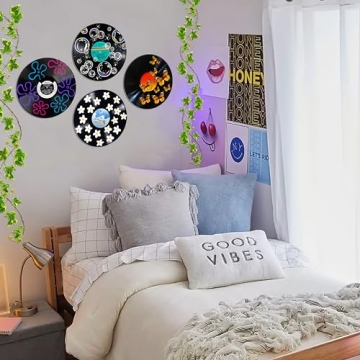 Hippie Aesthetic PVC Wall Decor Pack for Vibrant Room Art