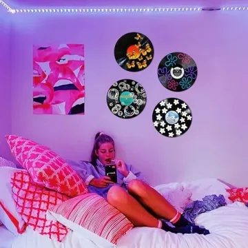 Hippie Aesthetic PVC Wall Decor Pack for Vibrant Room Art