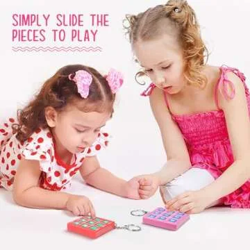 ORIENTAL CHERRY Valentines Day Gifts for Kids - 24 Pack Valentines Cards with Tic Tac Toe Keychains - Valentine Gift Exchange for School Class Classroom Party Favors Boys Girls