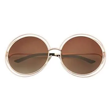 VIVIENFANG Oversized Round Polarized Sunglasses for Women