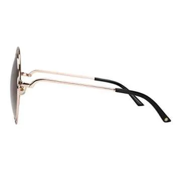 VIVIENFANG Oversized Round Polarized Sunglasses for Women