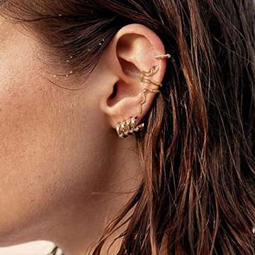 Dainty Gold Snake Ear Cuff Perfect Gift for Women