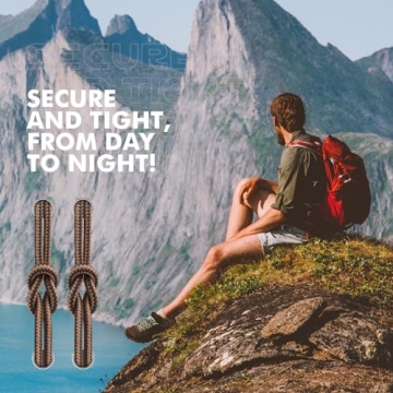 Stepace Round Shoelaces [2 Pairs] Heavy Duty Boot Shoe Laces for Hiking Work Boots Black White-70(Dots)