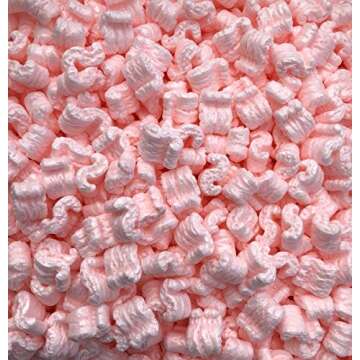 Bubblefast! Pink Anti-Static Packing Peanuts 3.5 cu ft