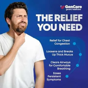 GenCare Mucus Relief Expectorant Guaifenesin 400 mg 200 Tablets Value Pack - Fast Acting Thinning of Mucus for Colds, Chest Congestion, Flu, Coughing and Allergies