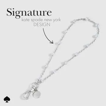 kate spade new york Phone Charm - Detachable Cell Phone Lanyard - Dazzle Chain Silver
