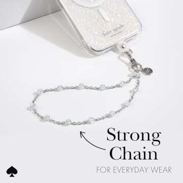 Kate Spade New York Phone Charm - Dazzle Chain Silver