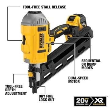 DEWALT 20V MAX Cordless Framing Nailer Kit - Efficient & Powerful