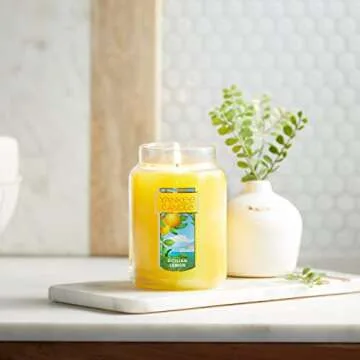 Yankee Candle Sicilian Lemon 22oz - Refreshing Home Fragrance