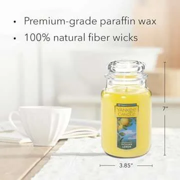 Yankee Candle Sicilian Lemon 22oz - Refreshing Home Fragrance
