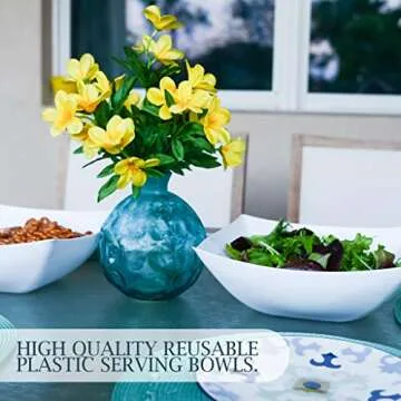 Elegant Plastic PRO 128oz Serving Bowls - Set of 4