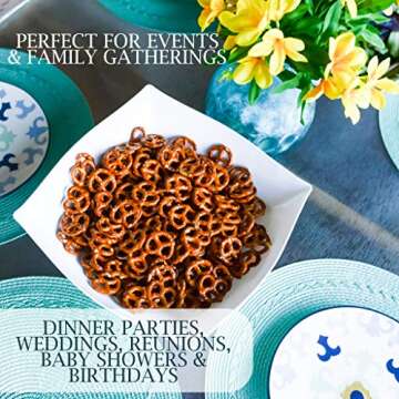 PLASTICPRO Disposable 128 ounce Square Serving Bowls, Party Snack or Salad Bowl, Extra Large Plastic Elegant White Pack of 4