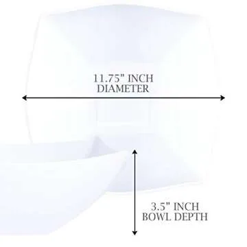 Elegant Plastic PRO 128oz Serving Bowls - Set of 4