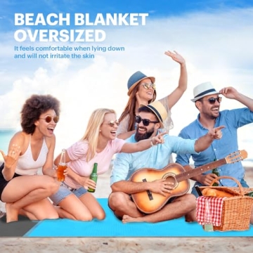 EASYFUN Oversized Sandproof Beach Blanket for Family