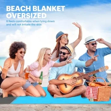 EASYFUN Oversized Sandproof Beach Blanket for Family