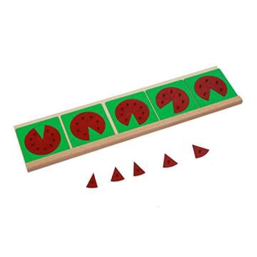 Adena Montessori Metal Fraction Circles with Stands