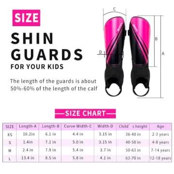 newox Soccer Shin Guards Youth - Protection Girls Shin Guards Soccer Youth - Soccer Sleevers Shin Pads - Soccer Shin Guards for Kids 3-16 Years Old Girls Boys Toddler