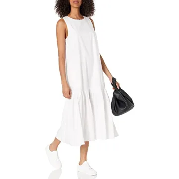 The Drop Women's Ilana White Maxi Dress – Stylish & Comfortable