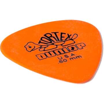 Dunlop Tortex Standard .60mm Orange Guitar Picks for All Players