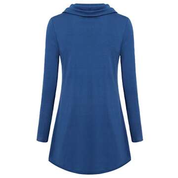 Lotusmile Women's Funnel Neck Pullover Sweatshirt Check Contrast Lightweight Hoodie Tops