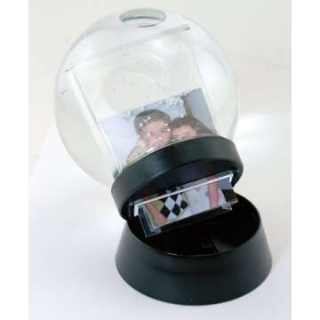 Neil Enterprises Inc. Sphere 2-Photo Snow Globe with Black Base