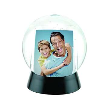 Neil Enterprises Inc. Sphere 2-Photo Snow Globe with Black Base