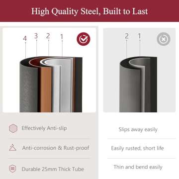 Tajsoon Heavy Duty Rolling Clothing Rack with Wheels