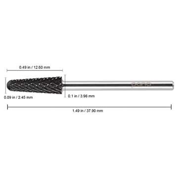 PANA USA Professional 3/32" Shank Cone Shape Carbide Bit for Nail Drill