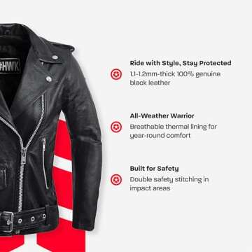 HWK Brando Leather Motorcycle Jacket: Stylish, Durable & Comfortable