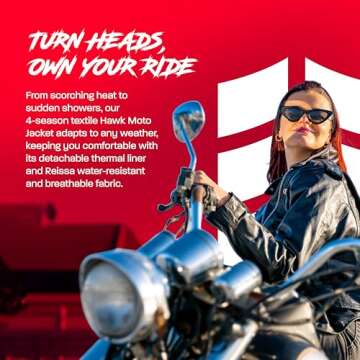 Stylish HWK Brando Leather Motorcycle Jacket for Women