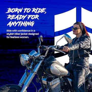 Stylish HWK Brando Leather Motorcycle Jacket for Women
