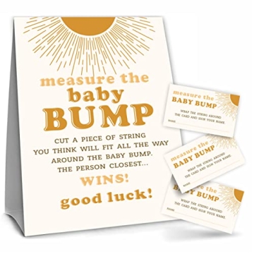 Sunshine Theme Measure The Baby Bump Baby Shower Game Set - Fun for All Ages!