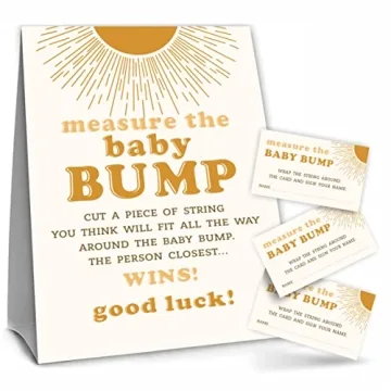 Sunshine Theme Measure The Baby Bump Baby Shower Game Set - Fun for All Ages!