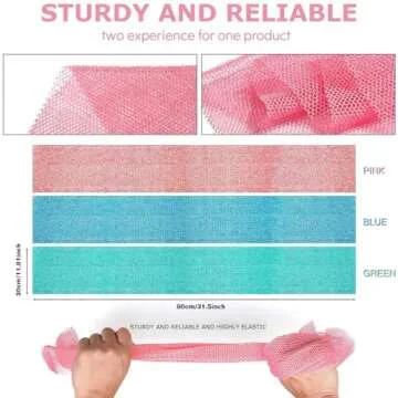 Exfoliating African Bath Sponge Body Scrubber Set