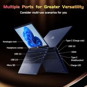 15.6" FHD Laptop with Intel N100 & 16GB RAM for All