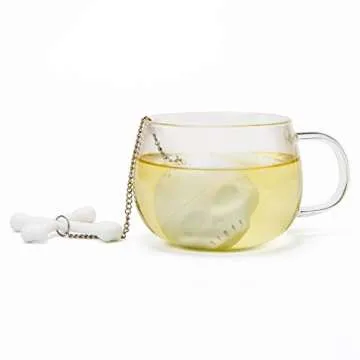 Leaf Tea Infuser, Silicone Tea Strainer, Coolrunner 2 Pcs Tea Bones Skull Tea Filter Diffuser for Loose Leaf Leaves, Mugs and Teapots