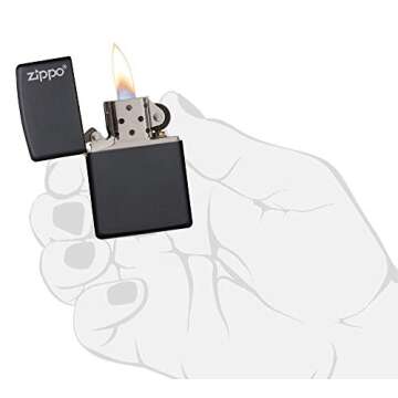 Shop Zippo Black Matte Lighter – Windproof & Stylish