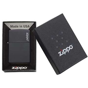 Shop Zippo Black Matte Lighter – Windproof & Stylish