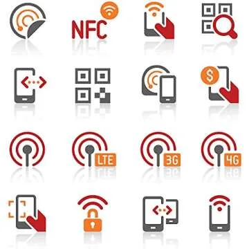 30PCS Black NFC Tags NTAG215 NFC Stickers NFC Lables Compatible with Android & iPhone 504 Bytes Memory Fully Programmable-Timeskey NFC