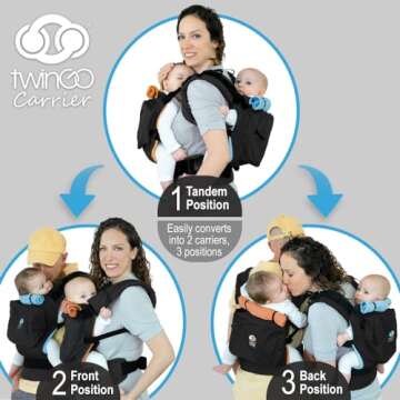 TwinGo Original Baby Carrier - The Perfect Tandem Solution for Parents and Twins